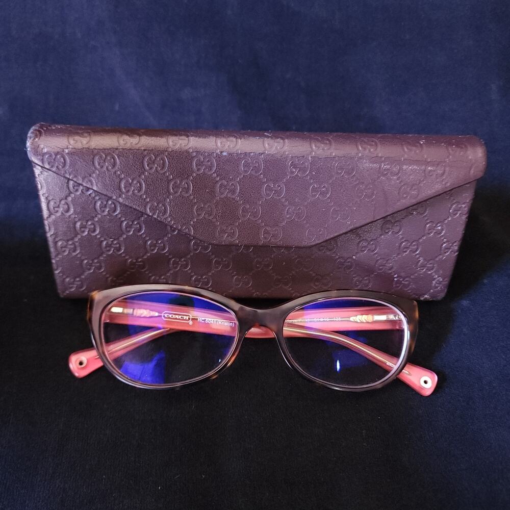 Coach 5115 Tortoise Pink 51/16 135 HC 6041 Brooklyn Womens Eye Frames w/ Case